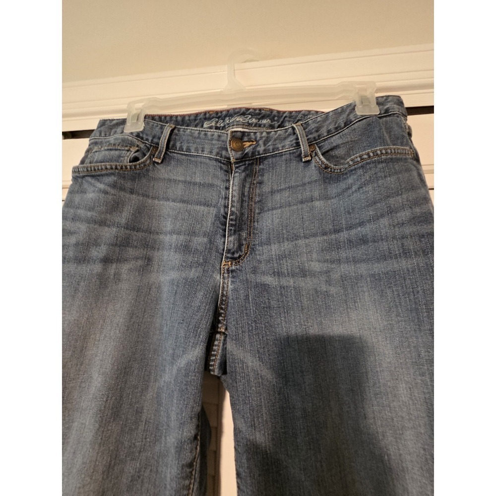 Eddie Bauer Women's Slightly Curvy Straight Jeans Blue, Size T14,